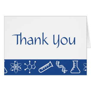 Attractive Forces in Blue Thank You Card