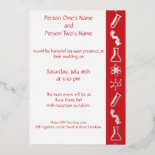 Attractive Forces in Cherry Foil Invitation