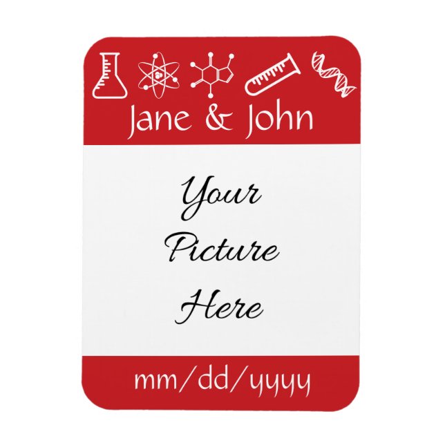 Attractive Forces in Cherry Save-the-Date Magnet (Vertical)