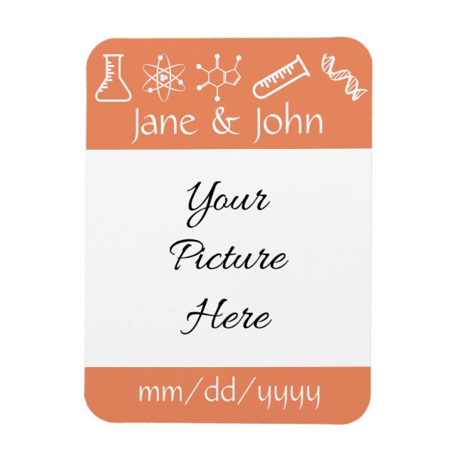 Attractive Forces in Coral Save-the-Date Magnet (Vertical)