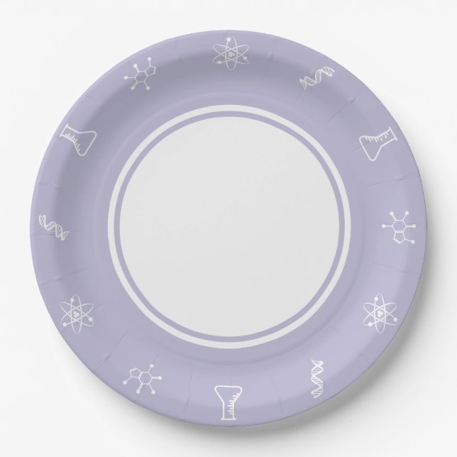 Attractive Forces in Lavender Paper Plate (Front)