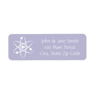 Attractive Forces in Lavender Return Address Label