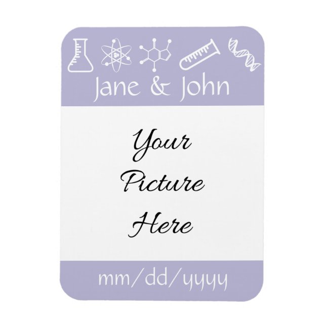 Attractive Forces in Lavender Save-the-Date Magnet (Vertical)
