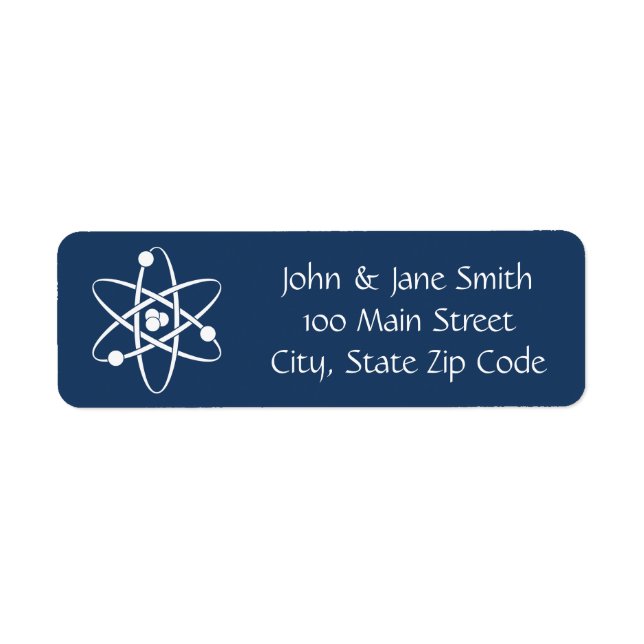 Attractive Forces in Navy Return Address Label (Front)