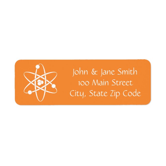 Attractive Forces in Orange Return Address Label (Front)