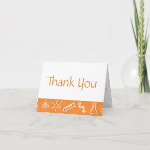 Attractive Forces in Orange Thank You Card