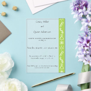 Attractive Forces in Peridot Acrylic Wedding  Invitations