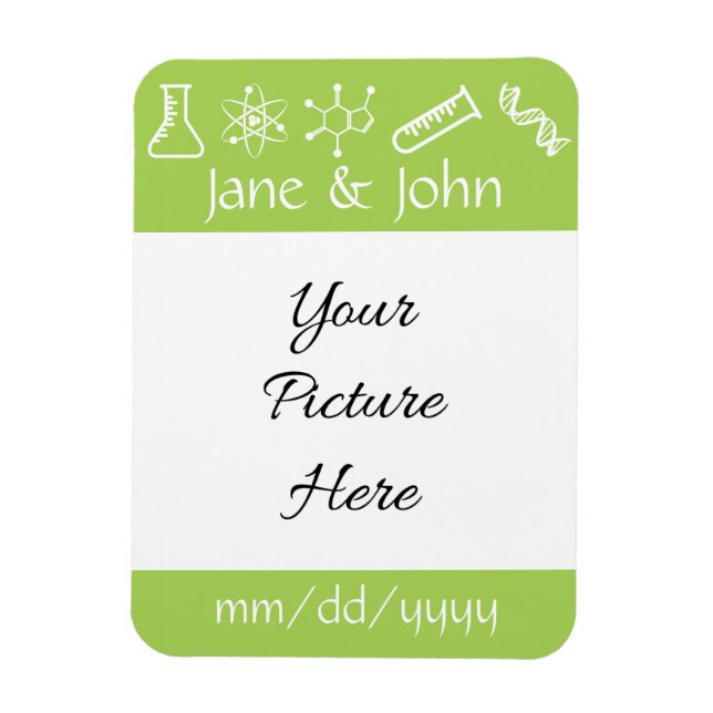 Attractive Forces in Peridot Save-the-Date Magnet (Vertical)