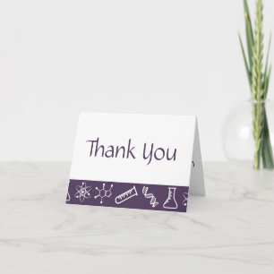 Attractive Forces in Purple Thank You Card