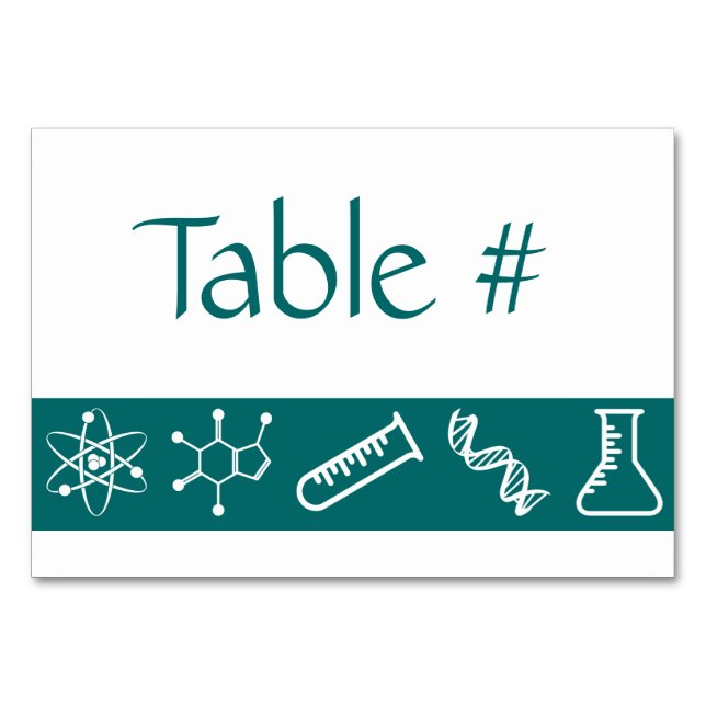 Attractive Forces in Teal Table Card (Front)