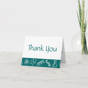 Attractive Forces in Teal Thank You Card