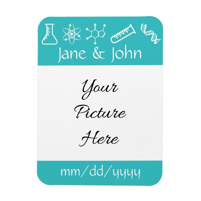 Attractive Forces in Turquoise Reminder Magnet (Vertical)