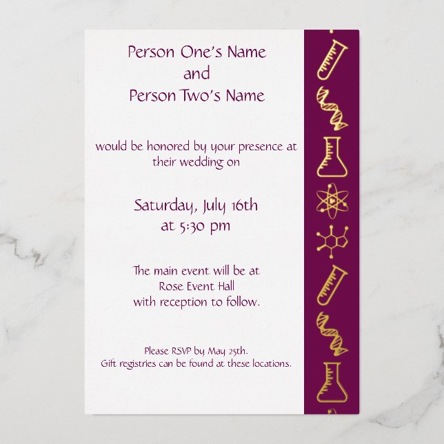 Attractive Forces in Wine Foil Invitation (Front)