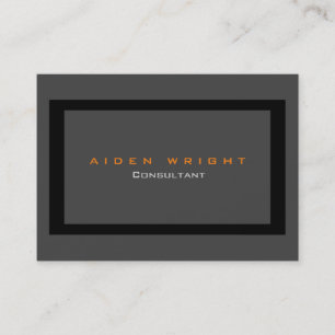 Attractive Grey Black Stylish Modern Minimalist Business Card
