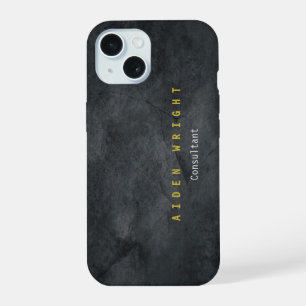 Attractive Grey Gold Colour Modern Minimalist iPhone 15 Case
