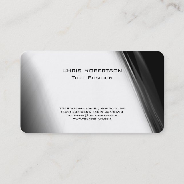 Attractive Grey White Pattern Charm Business Card (Front)