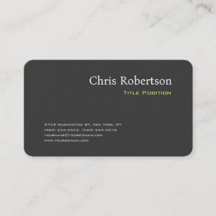 Attractive Grey Yellow Chic Sharp Modern Business Card