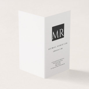 Attractive Monogram Black White Modern Business Card