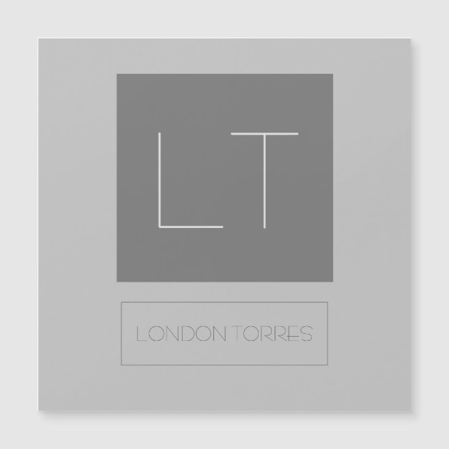 Attractive Monogram Grey Plain (Front)