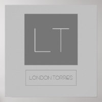 Attractive Monogram Grey Plain