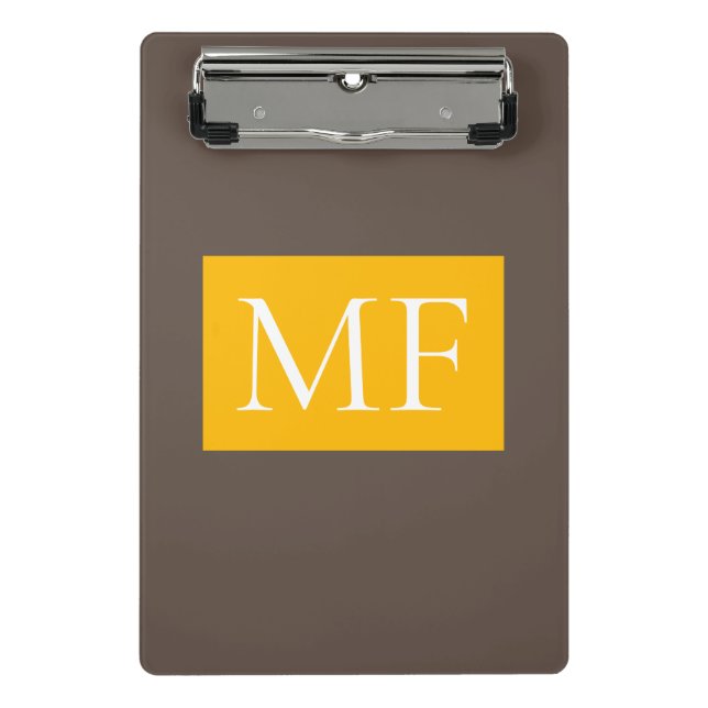 Attractive Monogram Modern Minimalist Mini Clipboard (Front)