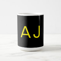 Attractive Monogram Yellow Black Modern Minimalist