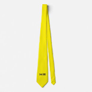 Attractive Monogrammed Yellow Tie