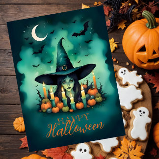 Attractive & Mystical Halloween Witch Conjures Tissue Paper