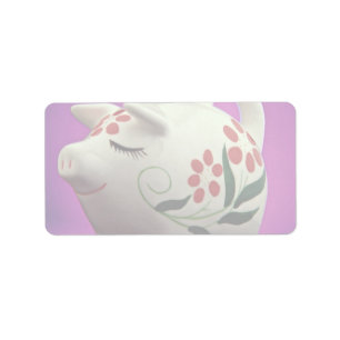 Attractive Piggy bank Label