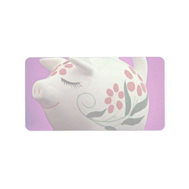 Attractive Piggy bank Label (Front)