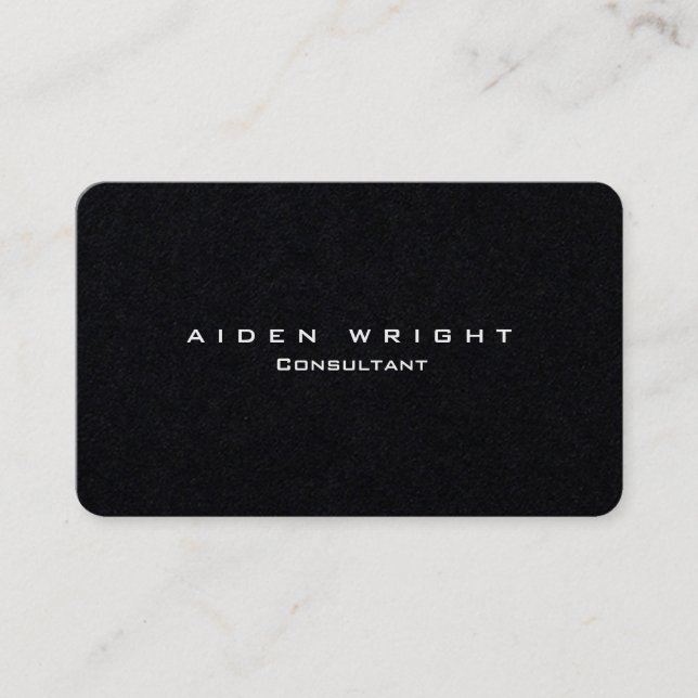 Attractive Premium Black Stylish Modern Minimalist Business Card (Front)