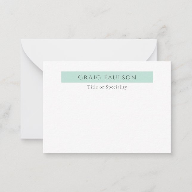 Attractive Simple Plain Professional Modern Card (Front)
