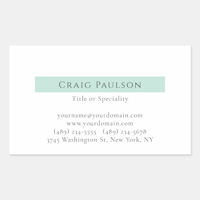 Attractive Simple Plain Professional Modern Sticker (Front)