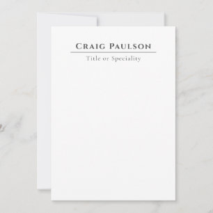 Attractive Simple Professional Plain Minimalist Card