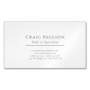 Attractive Simple Professional Plain Minimalist Magnetic Business Card