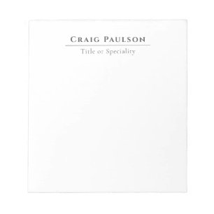 Attractive Simple Professional Plain Minimalist Notepad