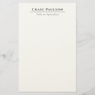 Attractive Simple Professional Plain Minimalist Stationery