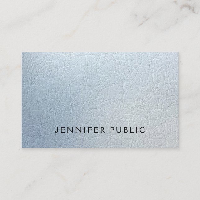 Attractive Texture Look Glam Modern Plain Luxury Business Card (Front)