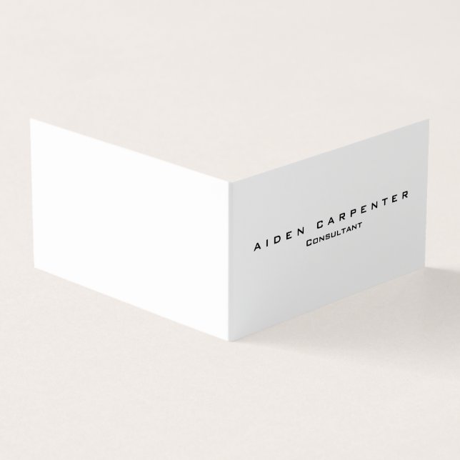 Attractive Trendy Stylish Modern Minimalist Chic Business Card (Outside)