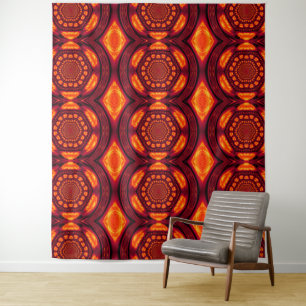 Attrape-Rêve Plume de Feu Rouge 4 Tapisserie