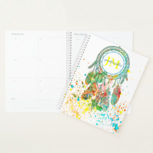 Attrape-rêves éclaboussé planner personnalisé