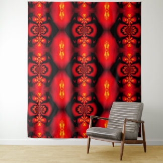 Attrape-rêves Tapisserie Feu rouge plume 2
