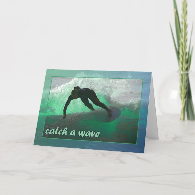 Attrape une vague ! Carte d'anniversaire (Devant)