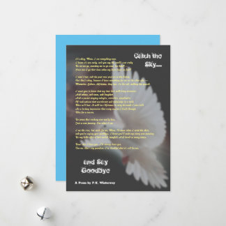 Attrapez le ciel et dites adieu carte de sympathie