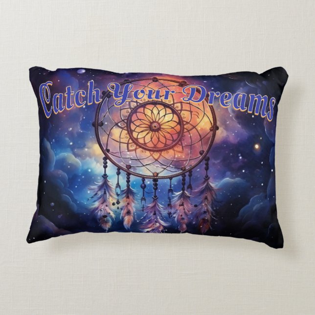 Attrapez vos rêves Brossé Accent Coussin confortab (Dos)