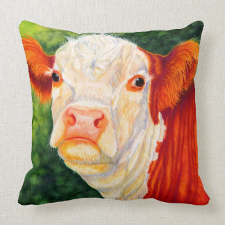 Attrayant le coussin heureux de vache à génisse de