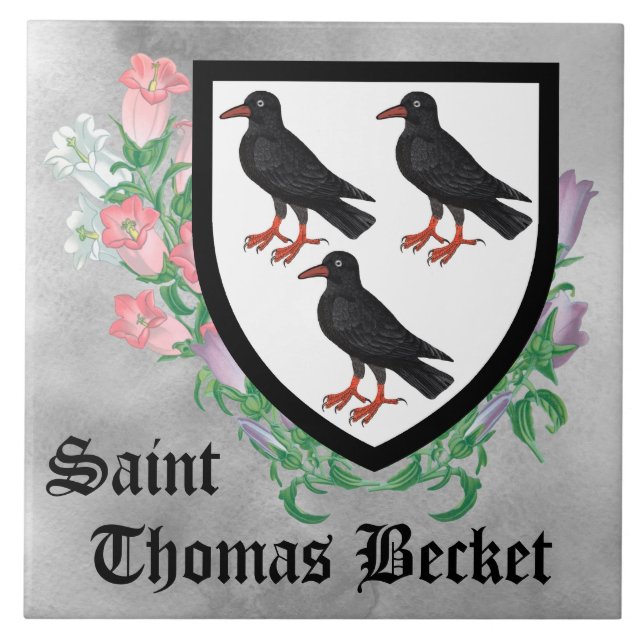 Attributed Arms of St. Thomas Becket Tile (Front)