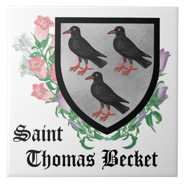 Attributed Arms of St. Thomas Becket Tile (Front)