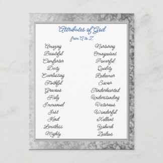 Attributes of God from A to Z Enclosure Card