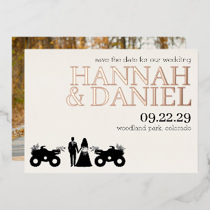 ATV Couple Wedding Save The Date